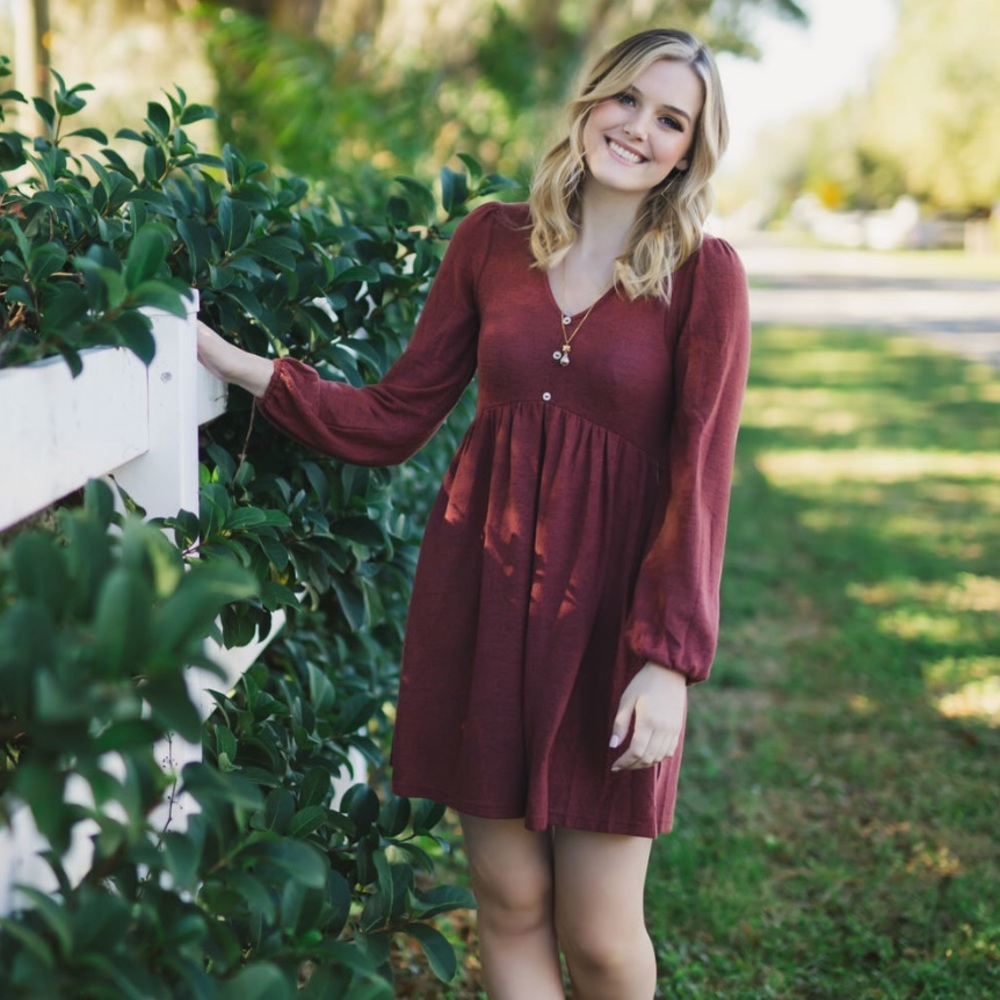 Altard State red/maroon dress, size small, worn once for senior photos